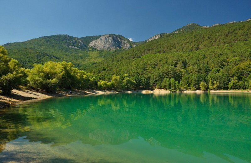 Озеро Юбилейное Крым село Запрудное