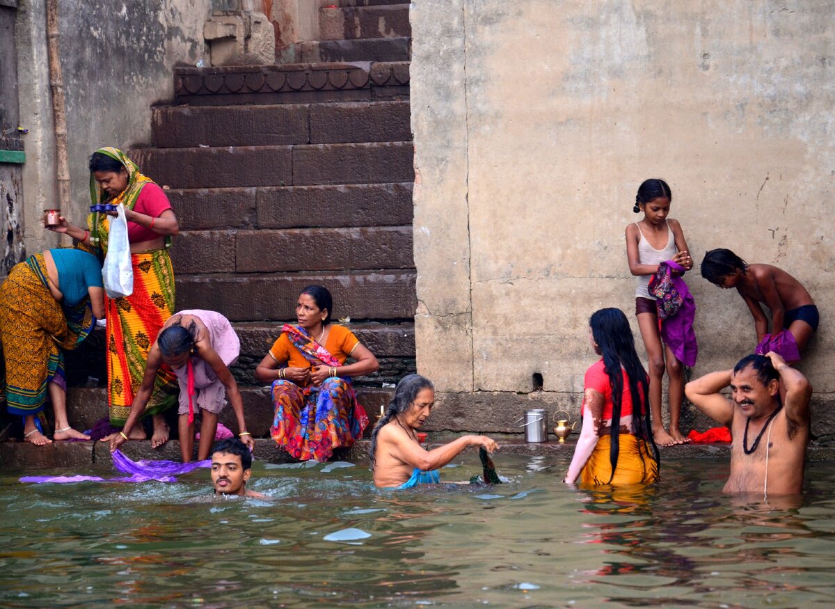 Bathing in Cambodia