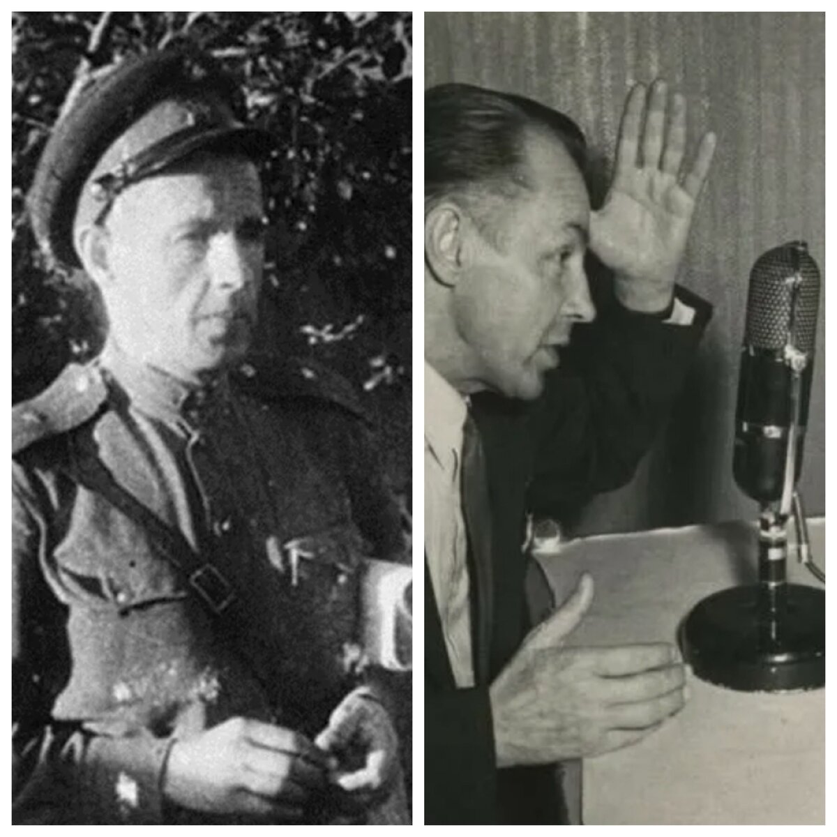 Комментатор Вадим Синявский на фронте и в комментаторской.