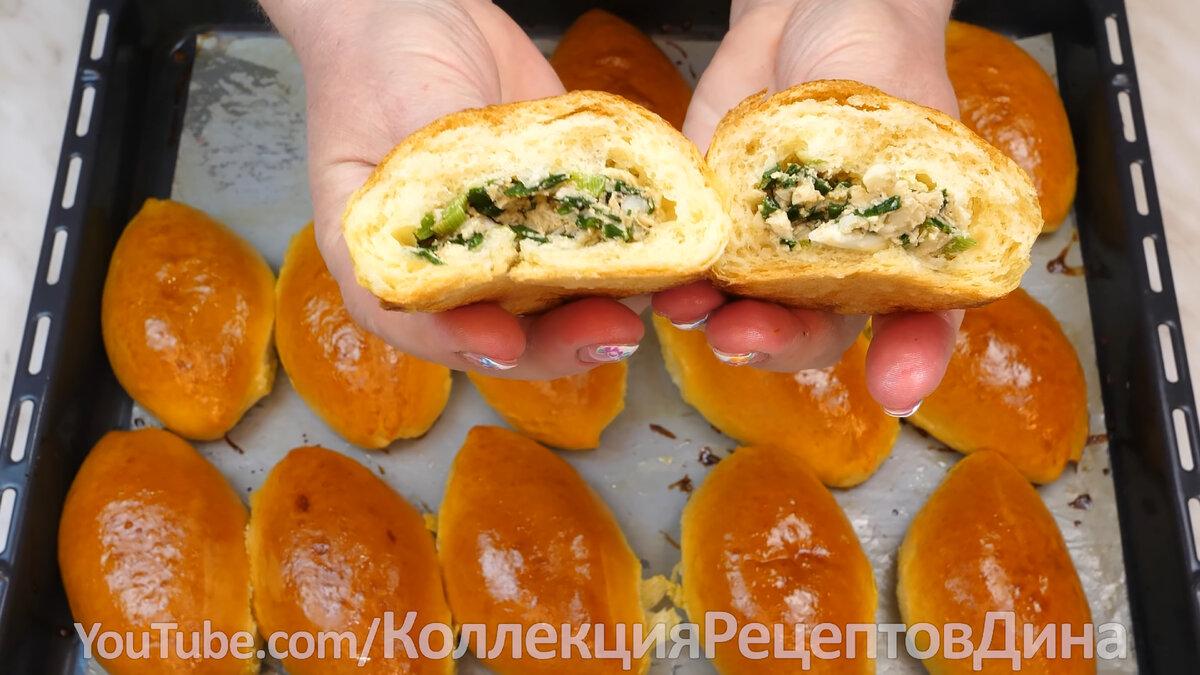 Пирожки с зеленым луком и яйцом – кулинарный рецепт