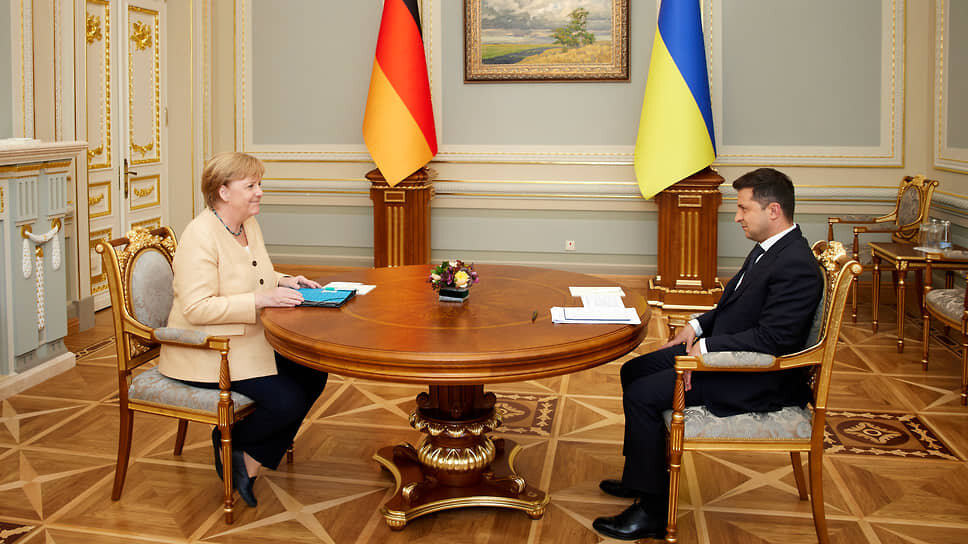 ВстречаАангелы Меркель и Владимира Зеленского