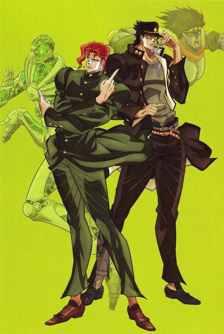 Kakyoin noriaki and jotoro kujo 