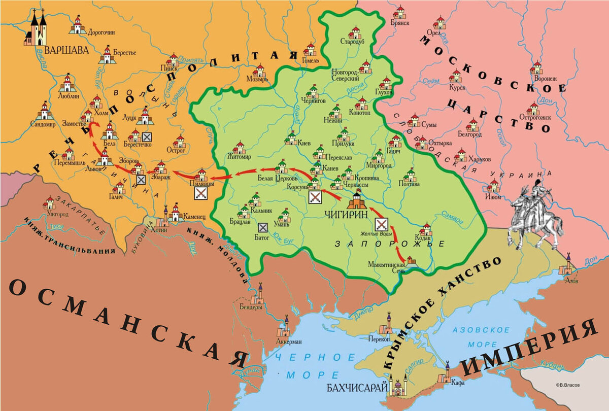 Карта украины 1650 года