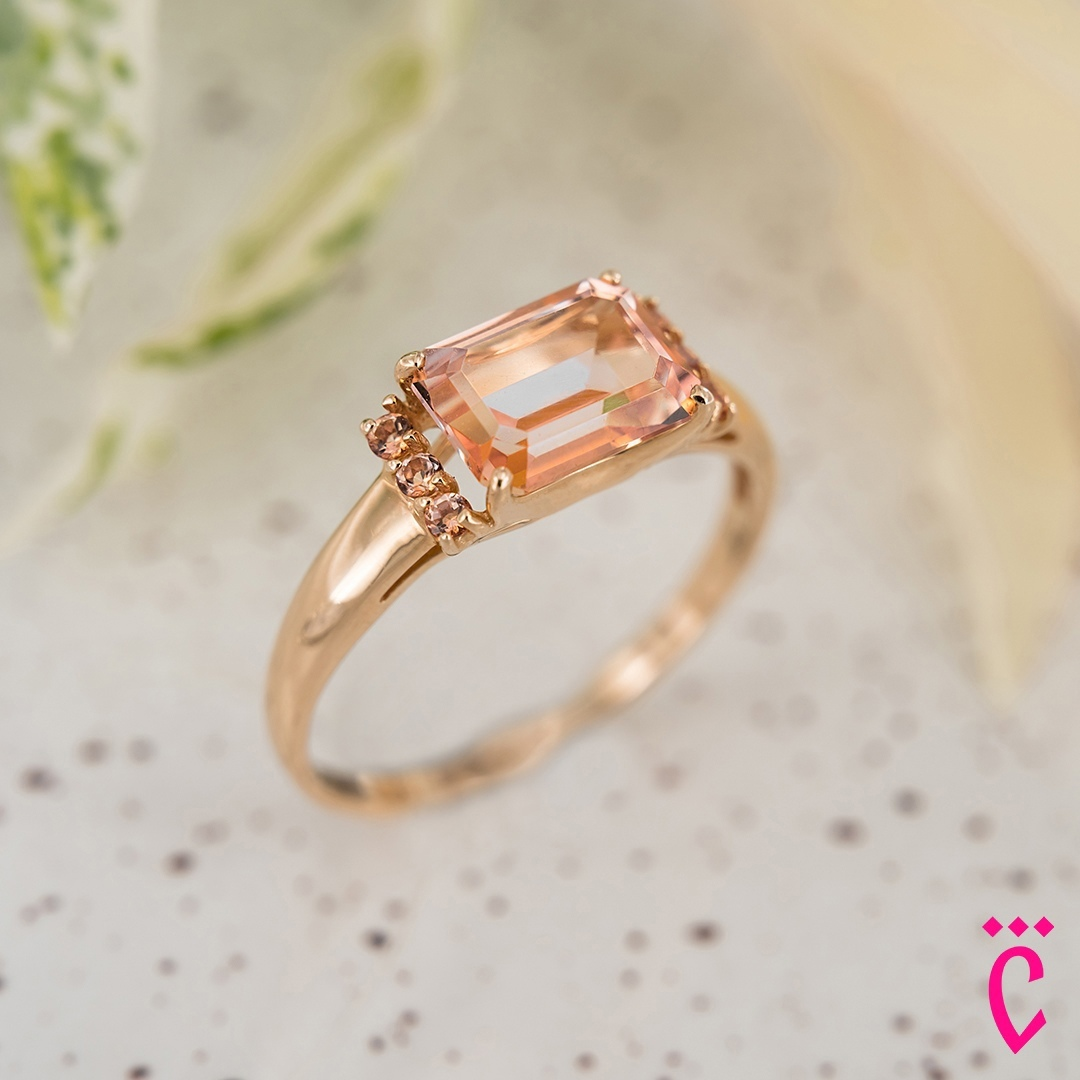 Кольцо из золота с топазами Swarovski ( 715370)