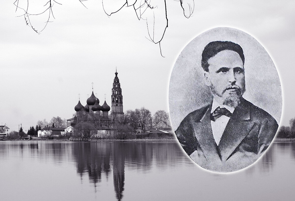 Александр Алексеевич Локалов, на фоне села Великое в Гаврилов-Ямском районе 