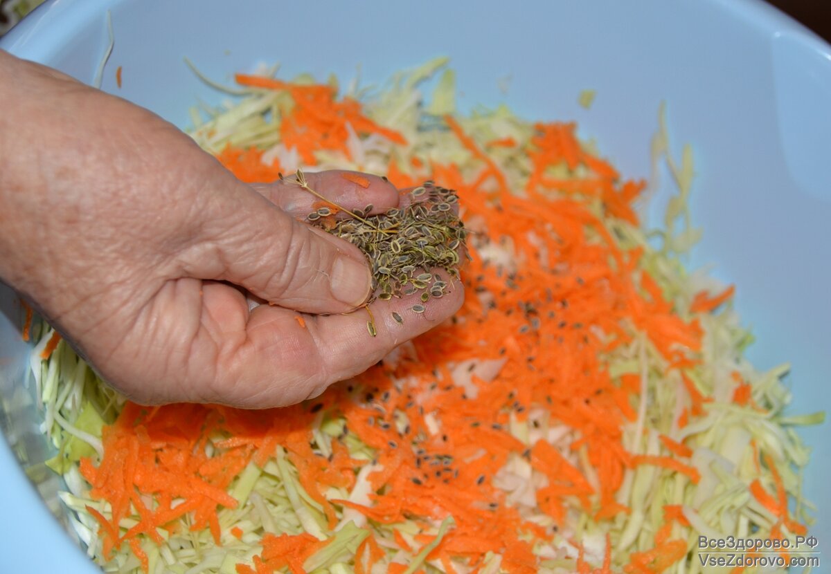 Добавляем семена укропа