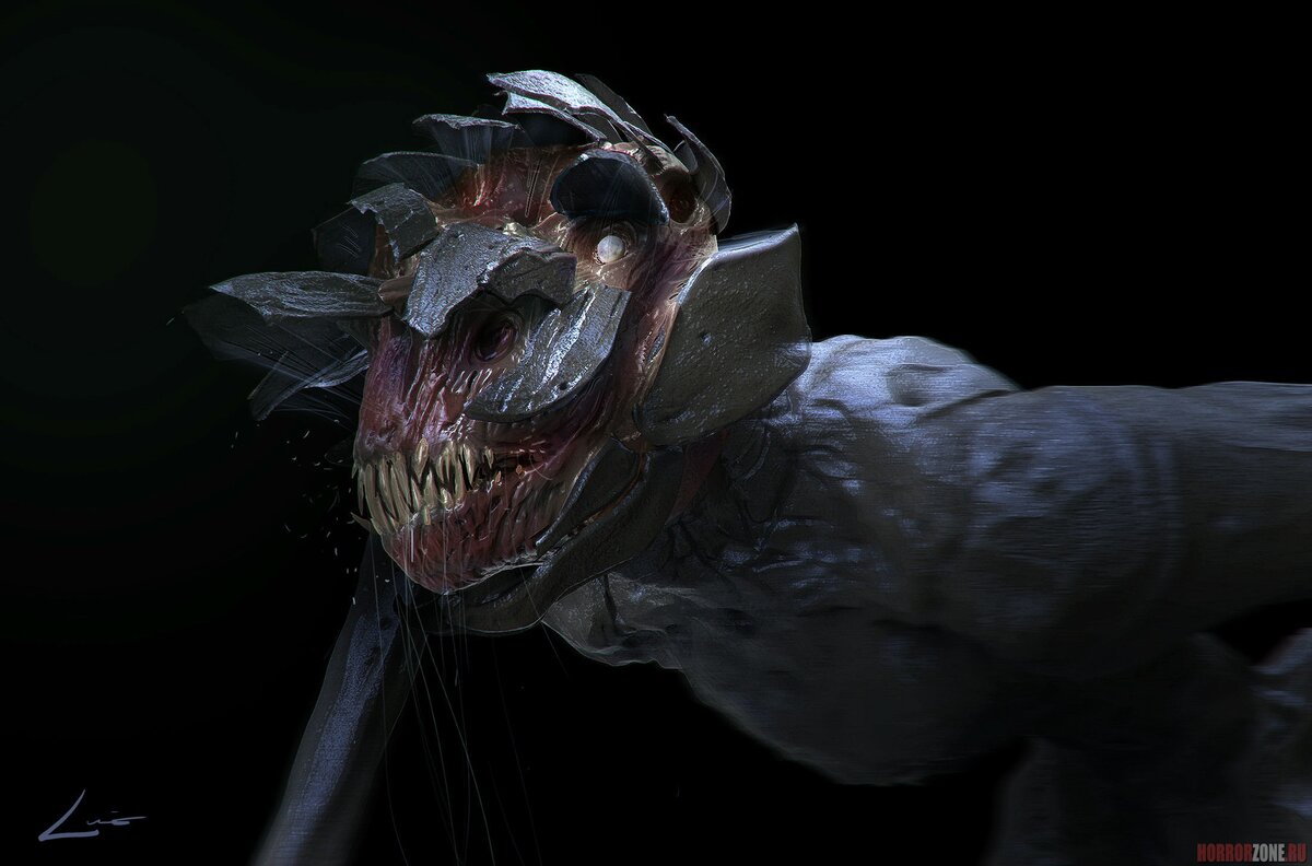 Арт монстра из фильма "Тихое место"