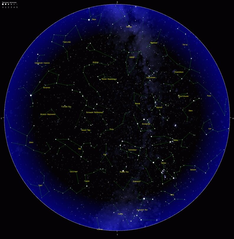 Карта звездного неба