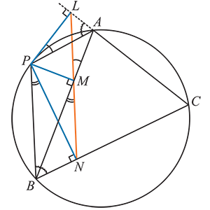 Доказательство теоремы о прямой Симсона