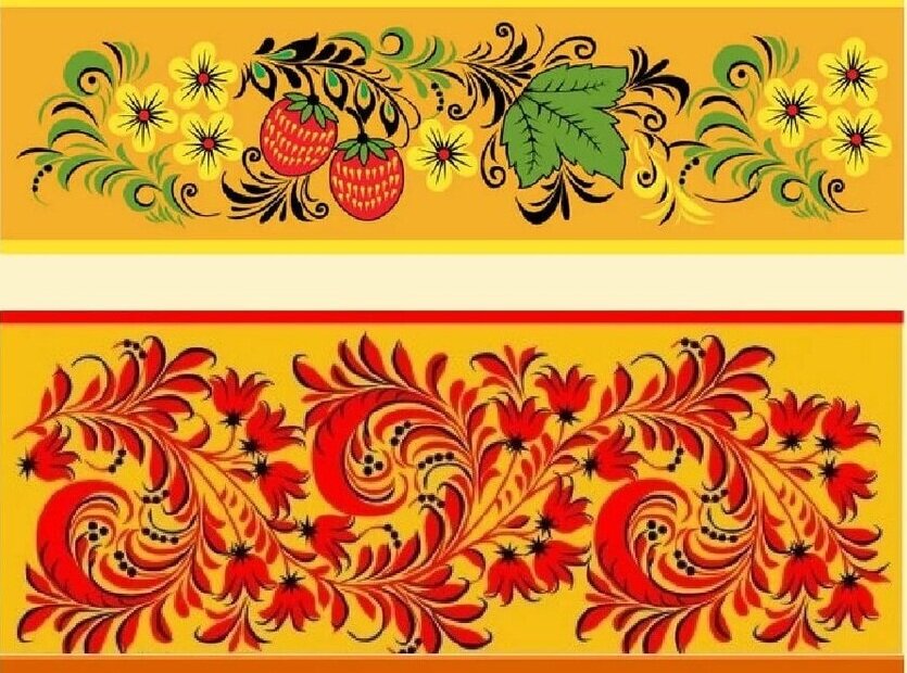 Красивые хохломские узоры