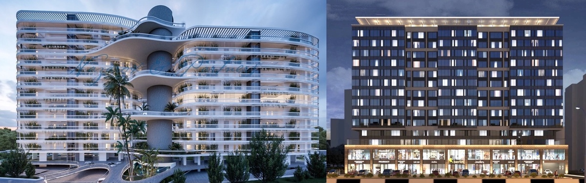 Проект Habitat - Ларнака, Кипр (слева) и Проект Berlin - Новосибирск, Россия (справа)