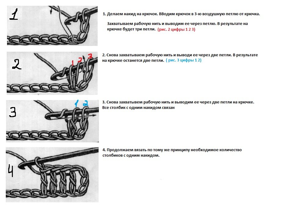 Основные петли и столбики