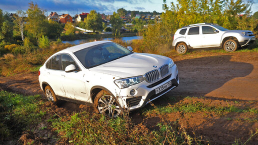 BMW X4 против Renault Duster на горе!