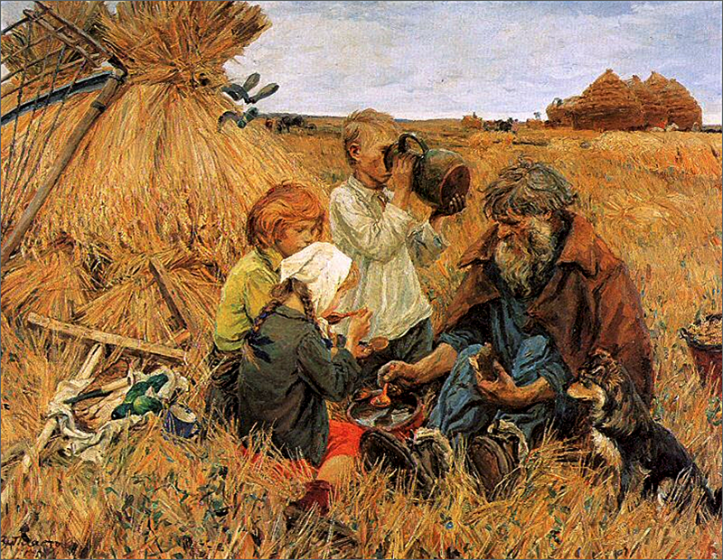 Картина А.А. Пластова "Жатва" 