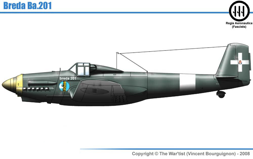 Рисунок итальянского пикировщика Breda Ba. 201. Источник http://www.wardrawings.be/