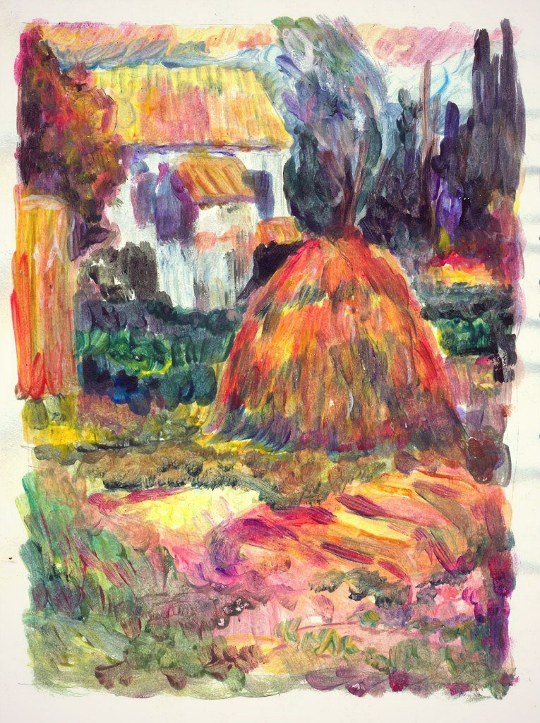 работы акрилом с Гогена