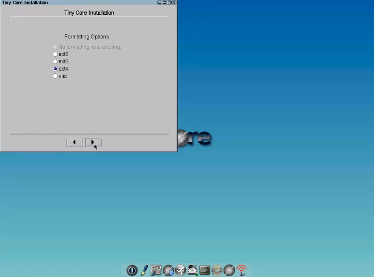 Установка Tiny Core