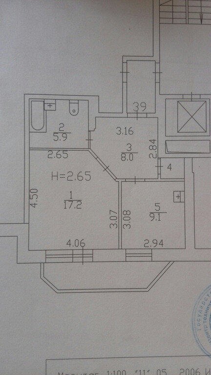 Исходная планировка квартиры