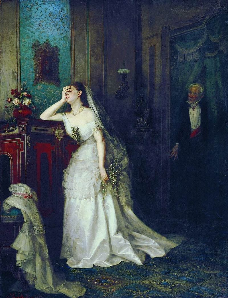 Ф.С. Журавлев. После свадебной церемонии (1874). Тамбовская художественная галерея 