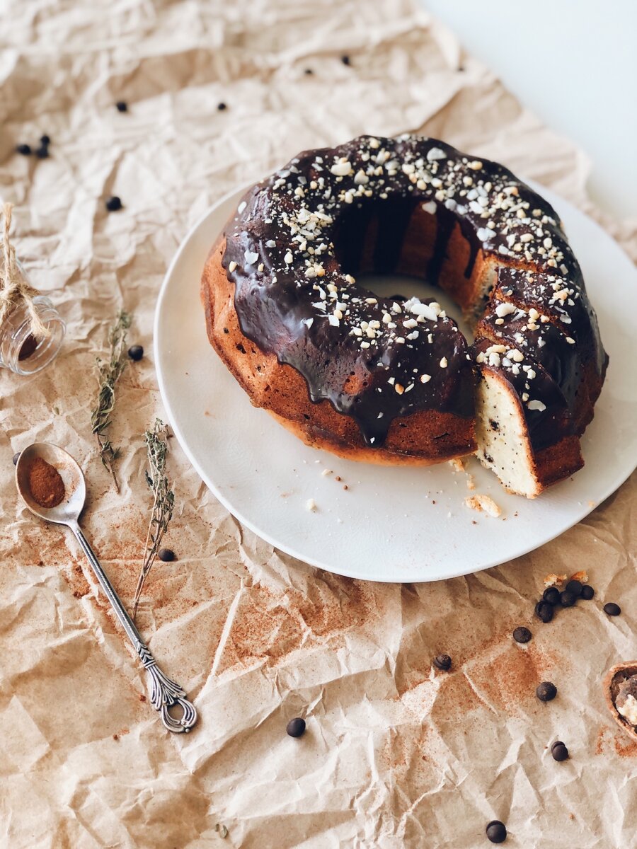 Простой творожный кекс с маком и шоколадом | Уютные рецепты для любимых |  Дзен