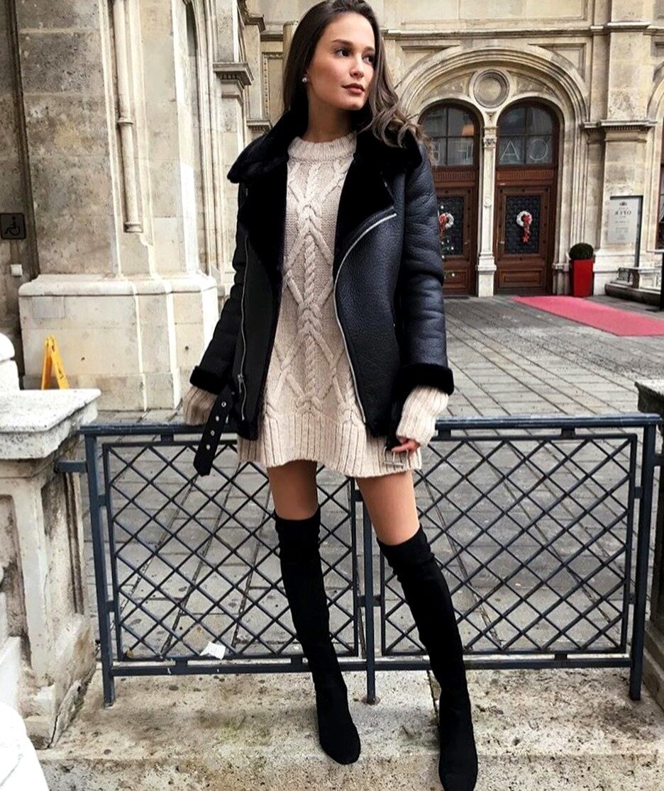 Дубленка-авиатор популярна уже очень много лет