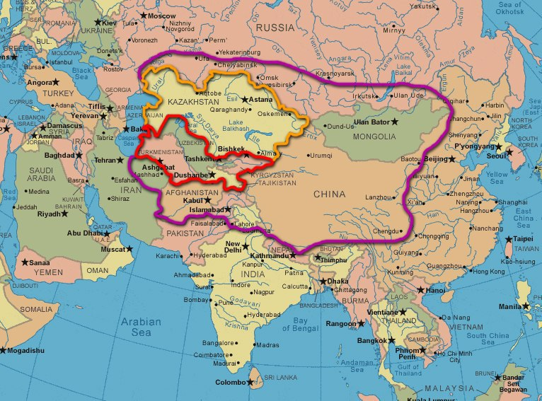 Карта республик средней азии - 84 фото