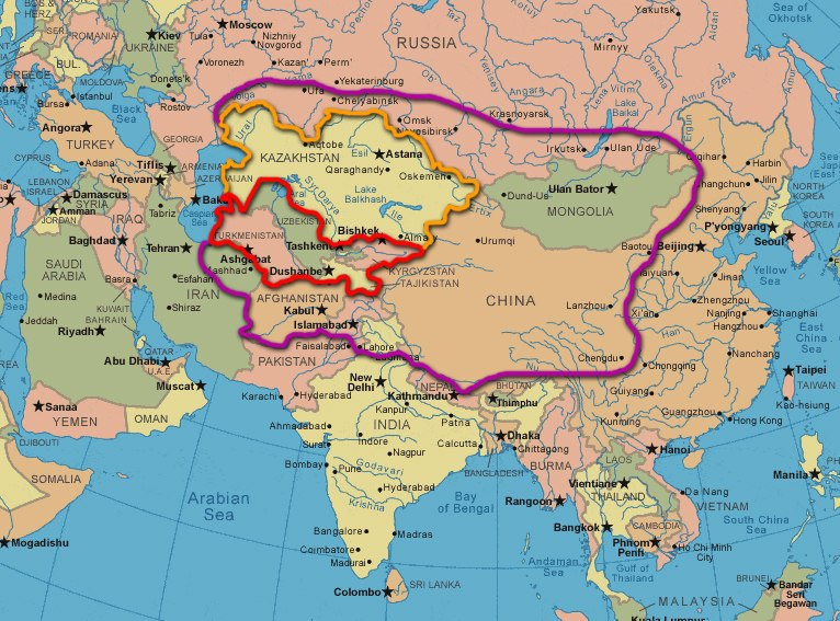 Территория азии. Политическая карта средней Азии. Государства средней Азии на карте. Малая Азия средняя Азия Центральная Азия на карте. Карта средней Азии со странами.