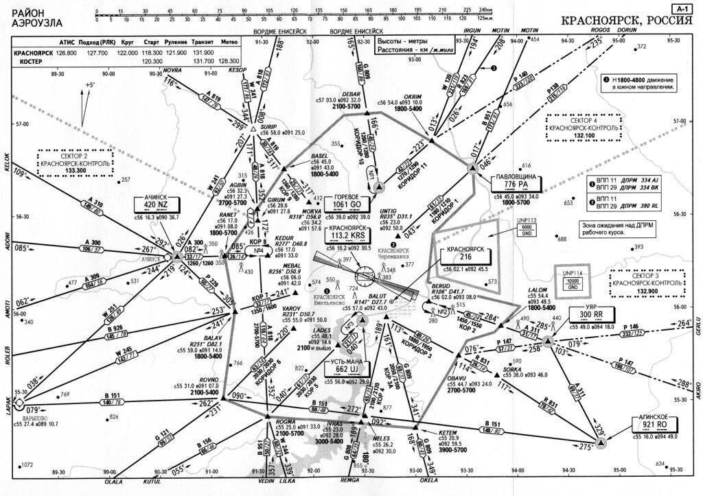 Московская зона воздушная карта