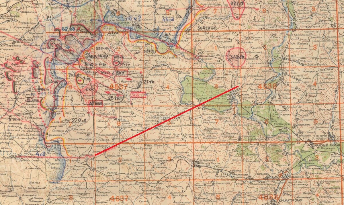 Рисунок 6.1 - Район действия 6-й Армии Юго-Западного фронта в РИ