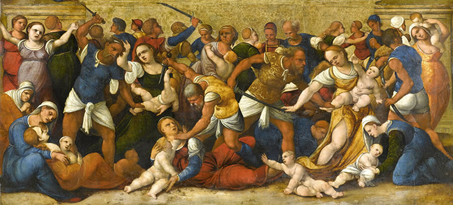 Избиение младенцев в Вифлиеме. По плану губителей - среди младенцев должен был быть Иисус Христос.