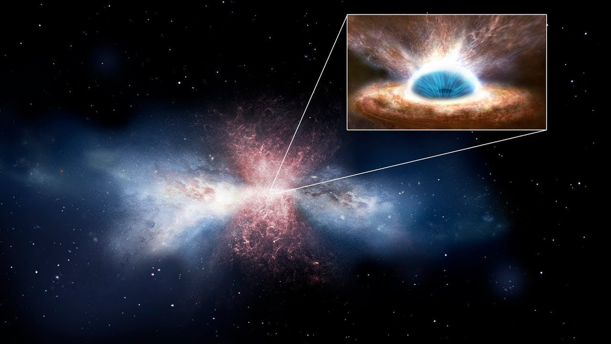 Как часто во вселенной рождается новая звезда. Сверхмассивная чёрная дыра в центре Галактики. Сверхмассивная черная дыра в галактике. Центр Галактики черная дыра Квазар. Сверхмассивная чёрная с квазаром.