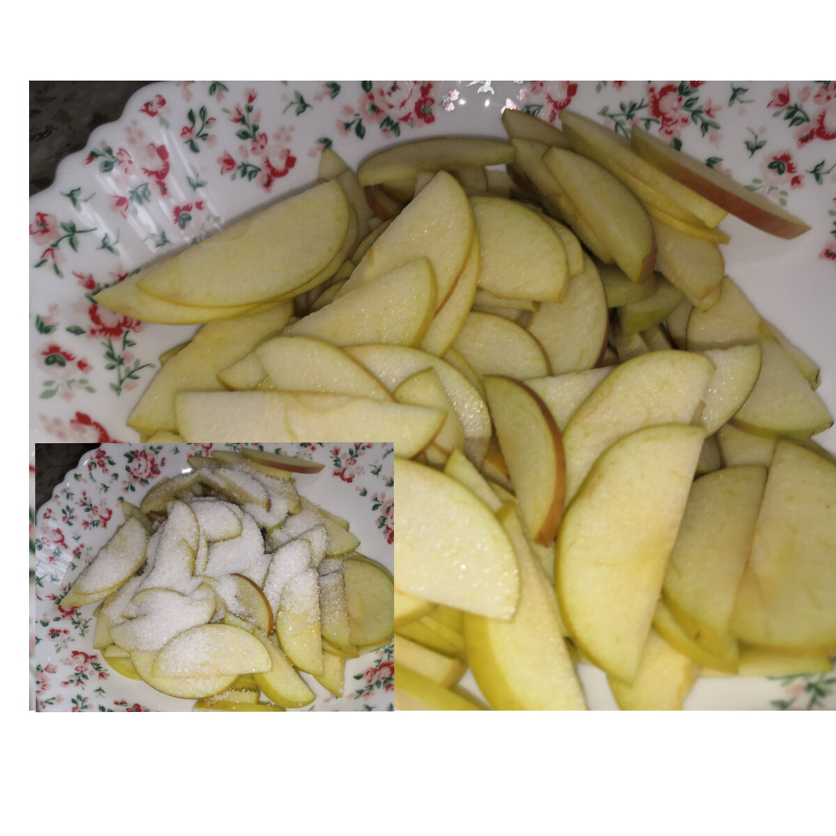 У меня сезонные яблоки, кисло - сладкие 