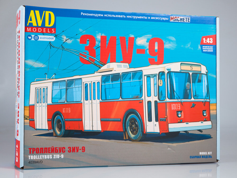 Сборная модель троллейбуса ЗиУ-9 от «AVD Modes»