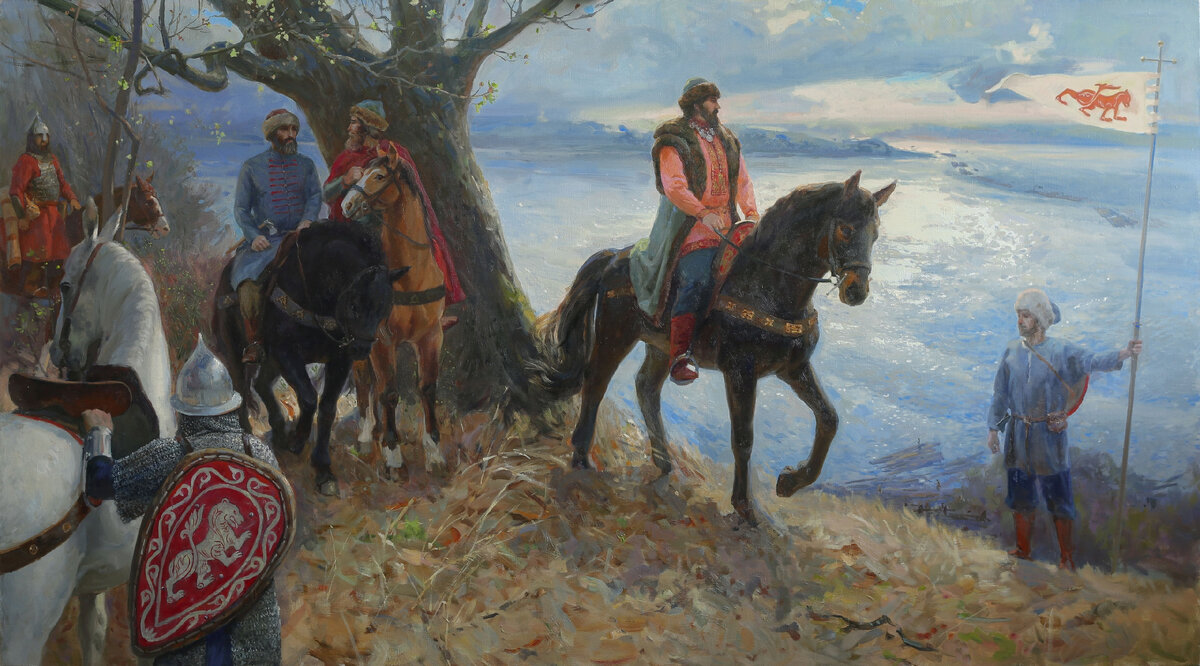 Александр и Ксения Аверины. "1221. Здесь будет новый город", х., мас., 251х141