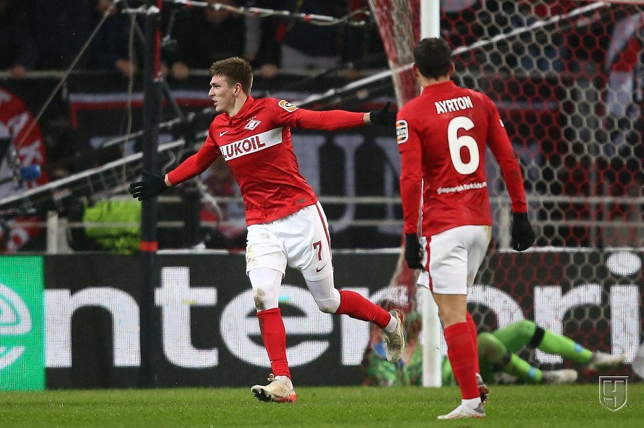 Кадр с матча Спартак - Наполи 