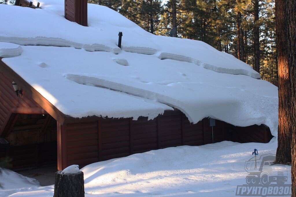 Снег на крыше может представлять серьезную угрозу
