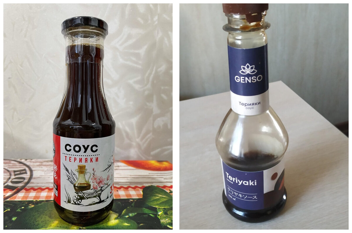Соус терияки. Бываю разные. Эти самые популярные. 1  - не содержит сахара. 2 - содержит.