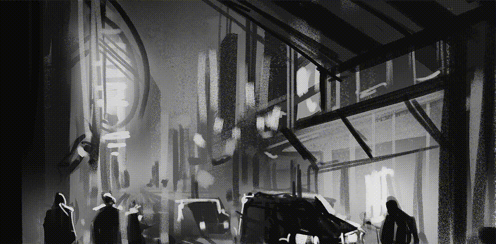 Поэтапное создание рисунка с использованием техники фотобаша. Автор: Lincoln Hughes.
