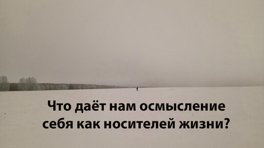 Что даёт нам осмысление себя как носителей жизни