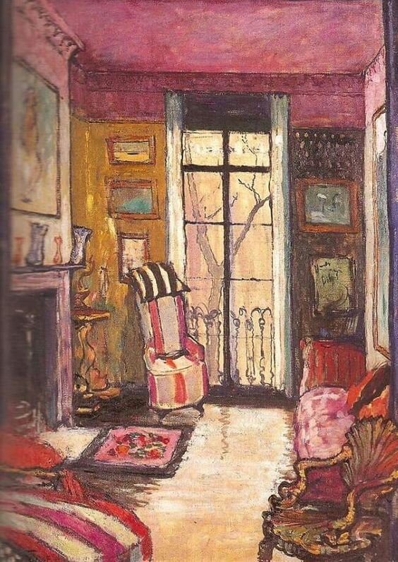    The Drawing-room of Carlyle Square 2 , Chelsea   -   Ethel Sands 1920s 
    British-American 1873-1962