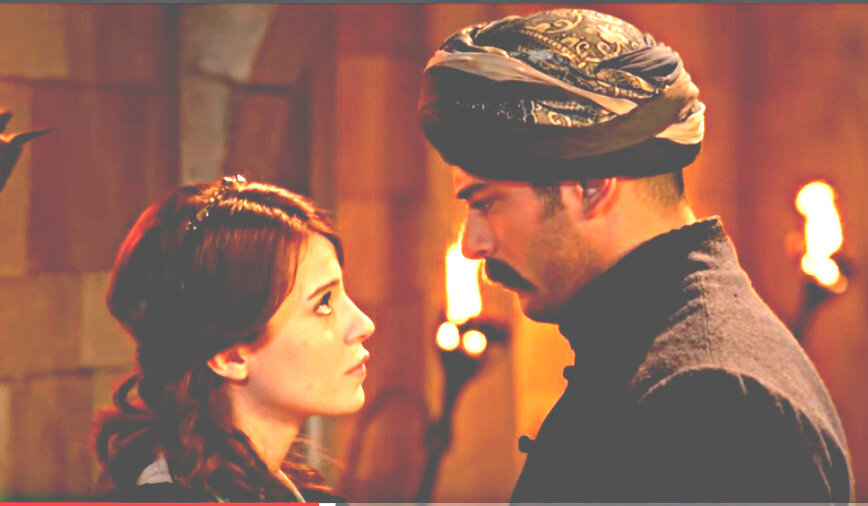 Кадр из фильма "Великолепный век". Бали-бей и крымская принцесса. Любовь есть, но им не суждено быть вместе.