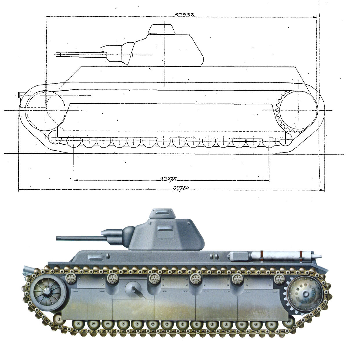 Танк b1 чертежи