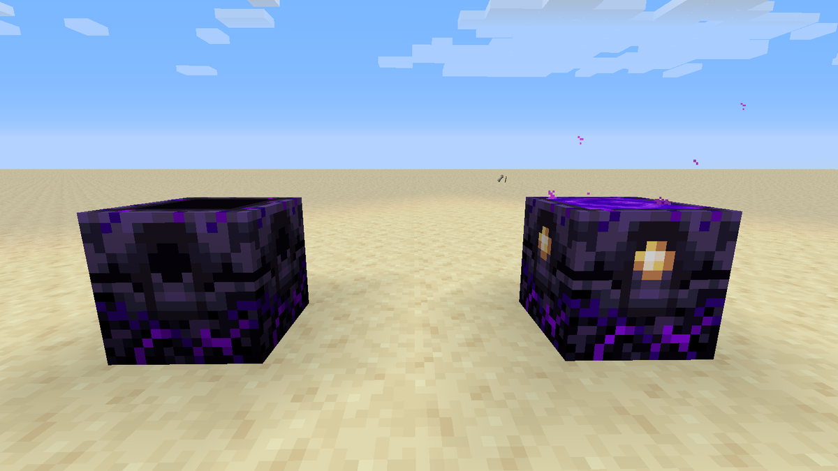 Внешний вид якоря возрождения, слева - незаряженный, справа - заряженный.