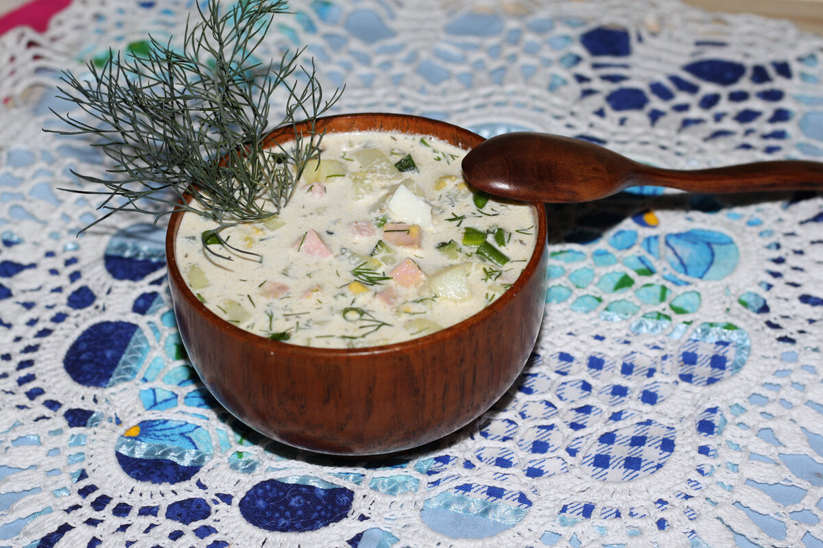 Летняя окрошка с оригинальной заправкой щавелевым отваром! 