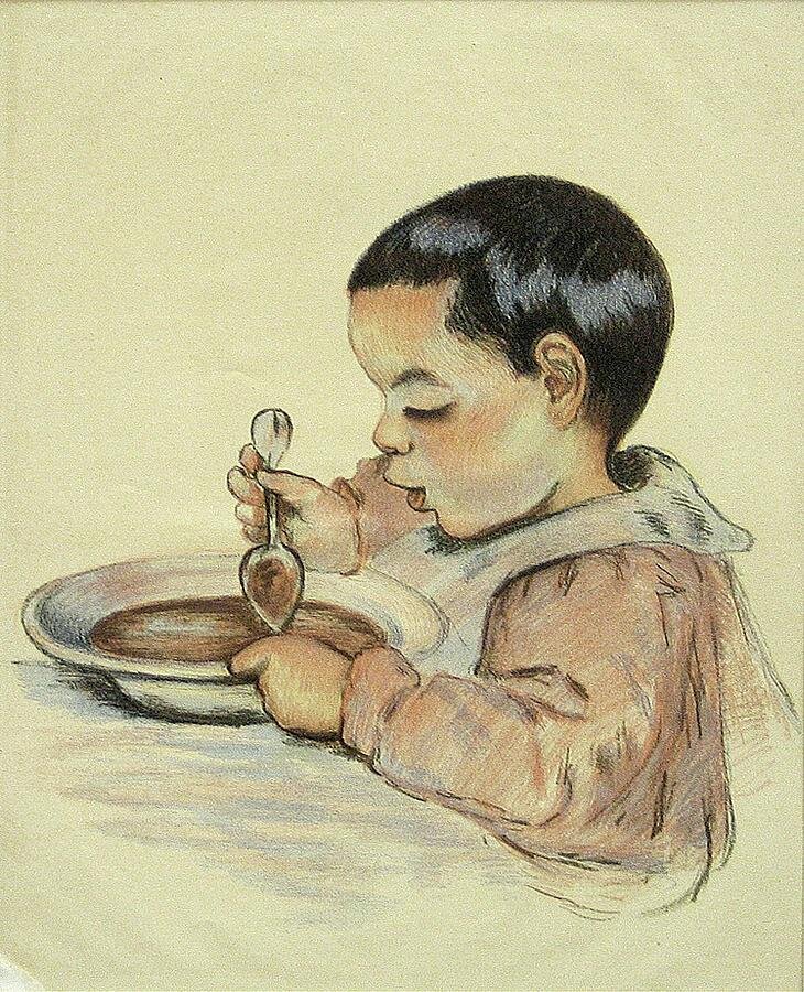 «Ребенок с супом», 1894–96, Арманд Гийом (1841–1927) 