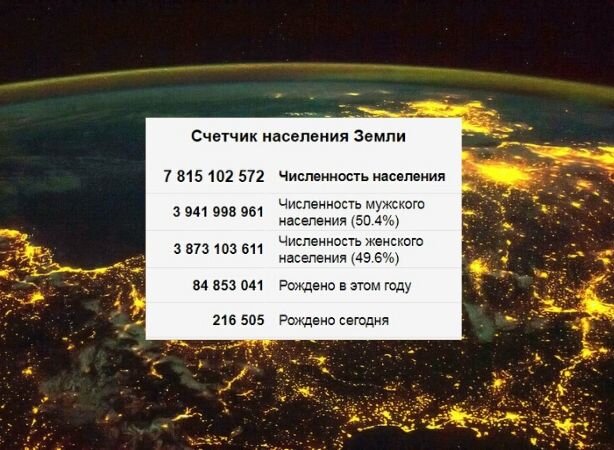 Сколько человек живет на земле 2024.