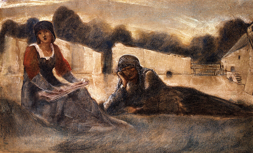 Песня о любви. Эдвард Коули Берн-Джонс. 1860 г. Эскиз. 