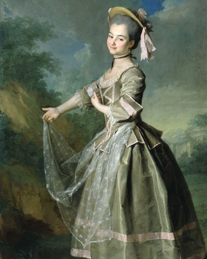 Левицкий Д.Г. Портрет смолянки Екатерины Нелидовой. 1773 