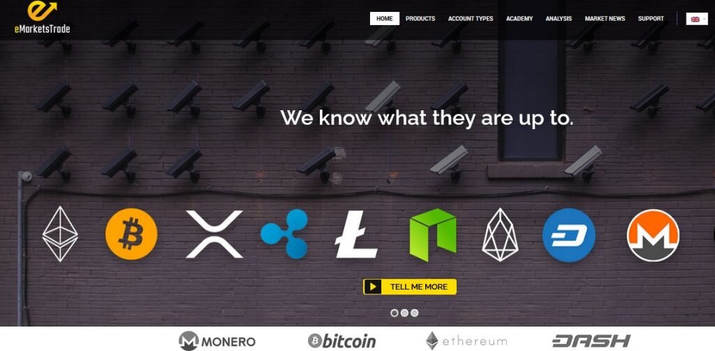 Главная страница сайта emarketstrade.com
