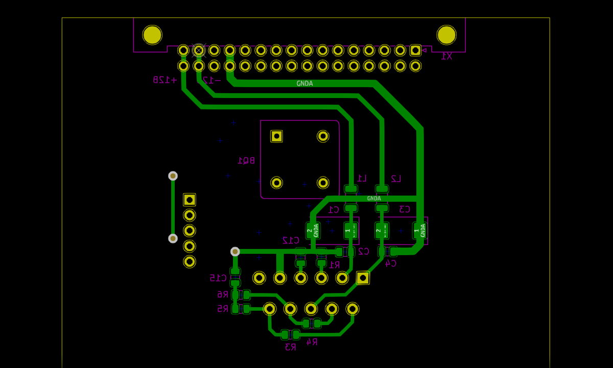 Нижняя сторона платы генератора.